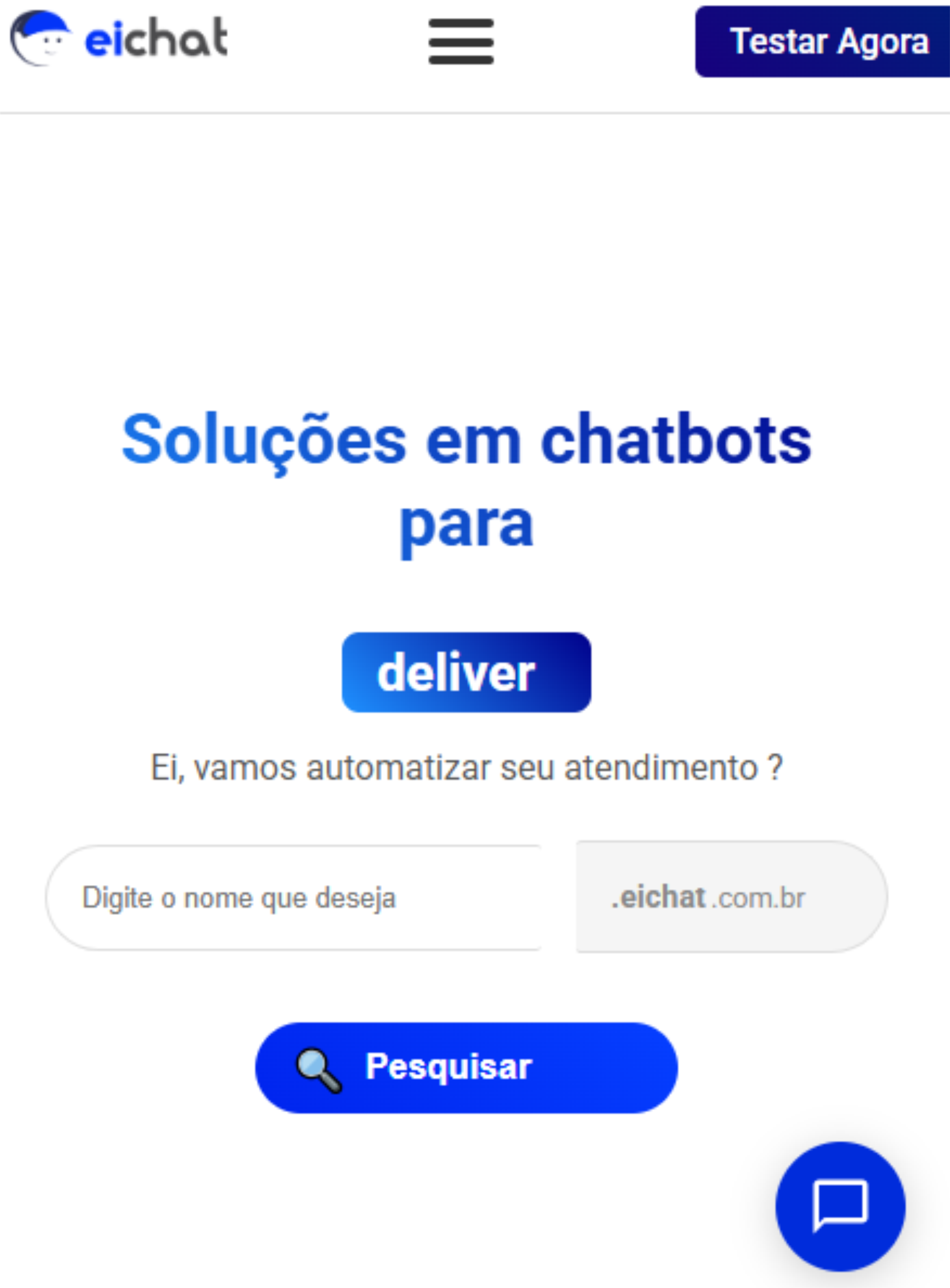 Chatbot no site