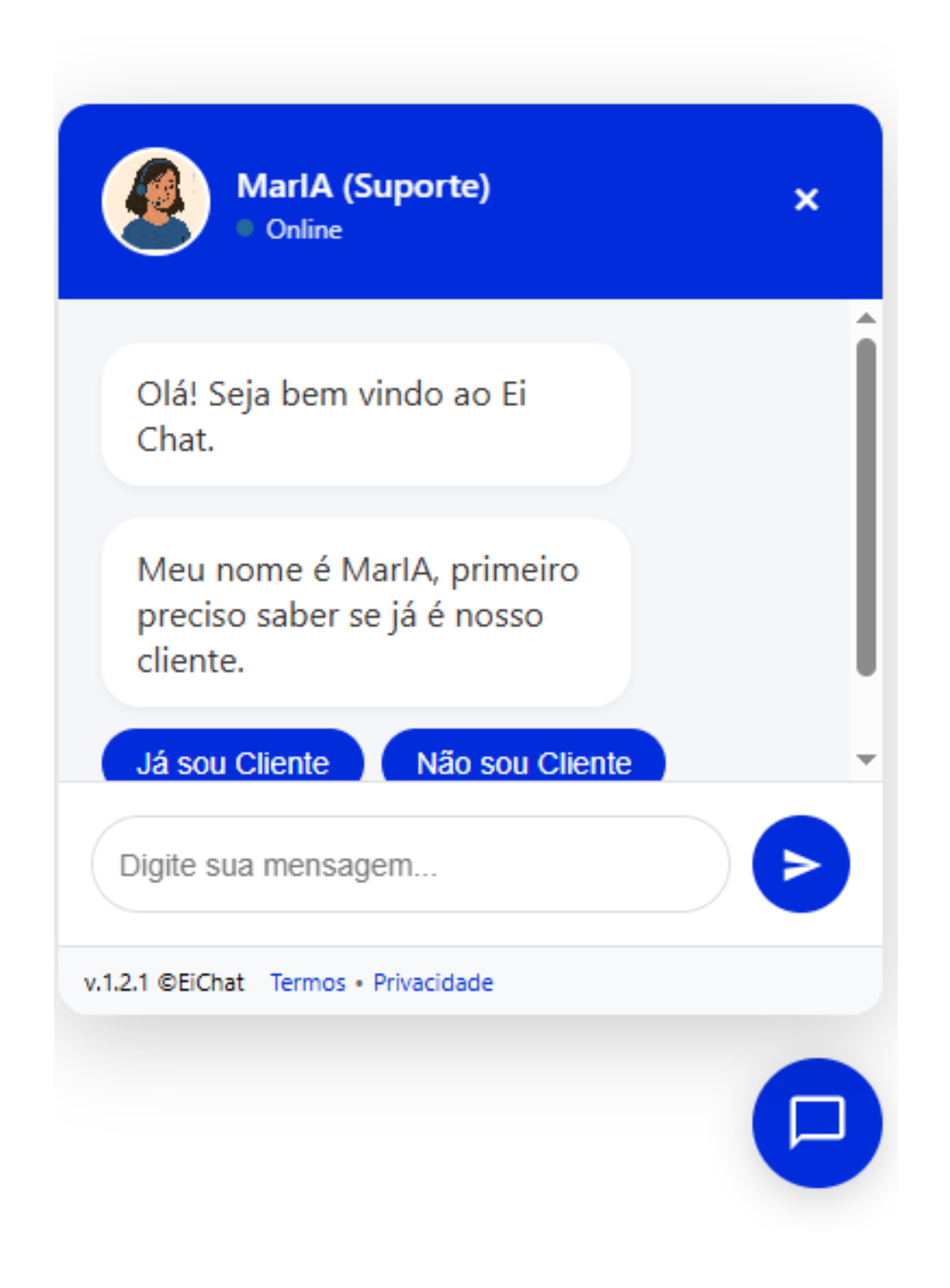 Chatbot flutuante